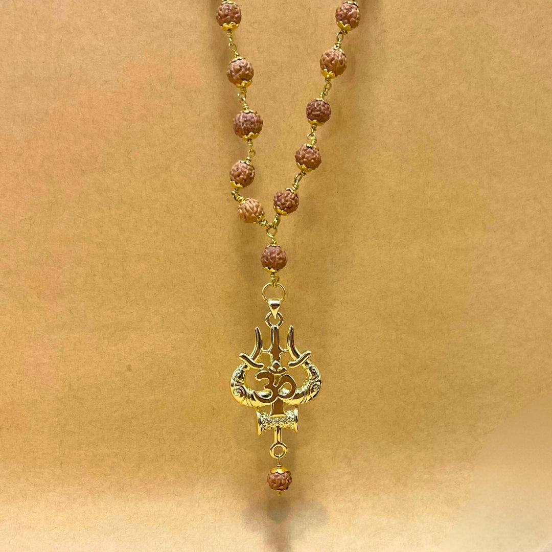 Mahakal Locket with Rudraksha Mala - Free Rudraksha Bracelet