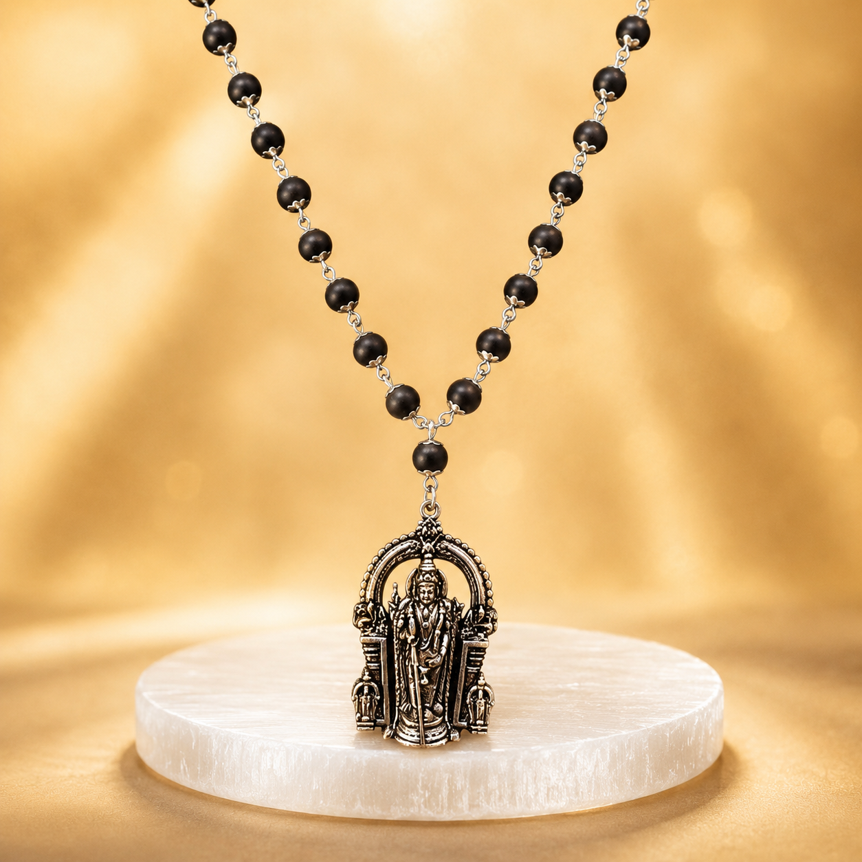 The Murugan Karungali Mala - Free Rudraksha Bracelet