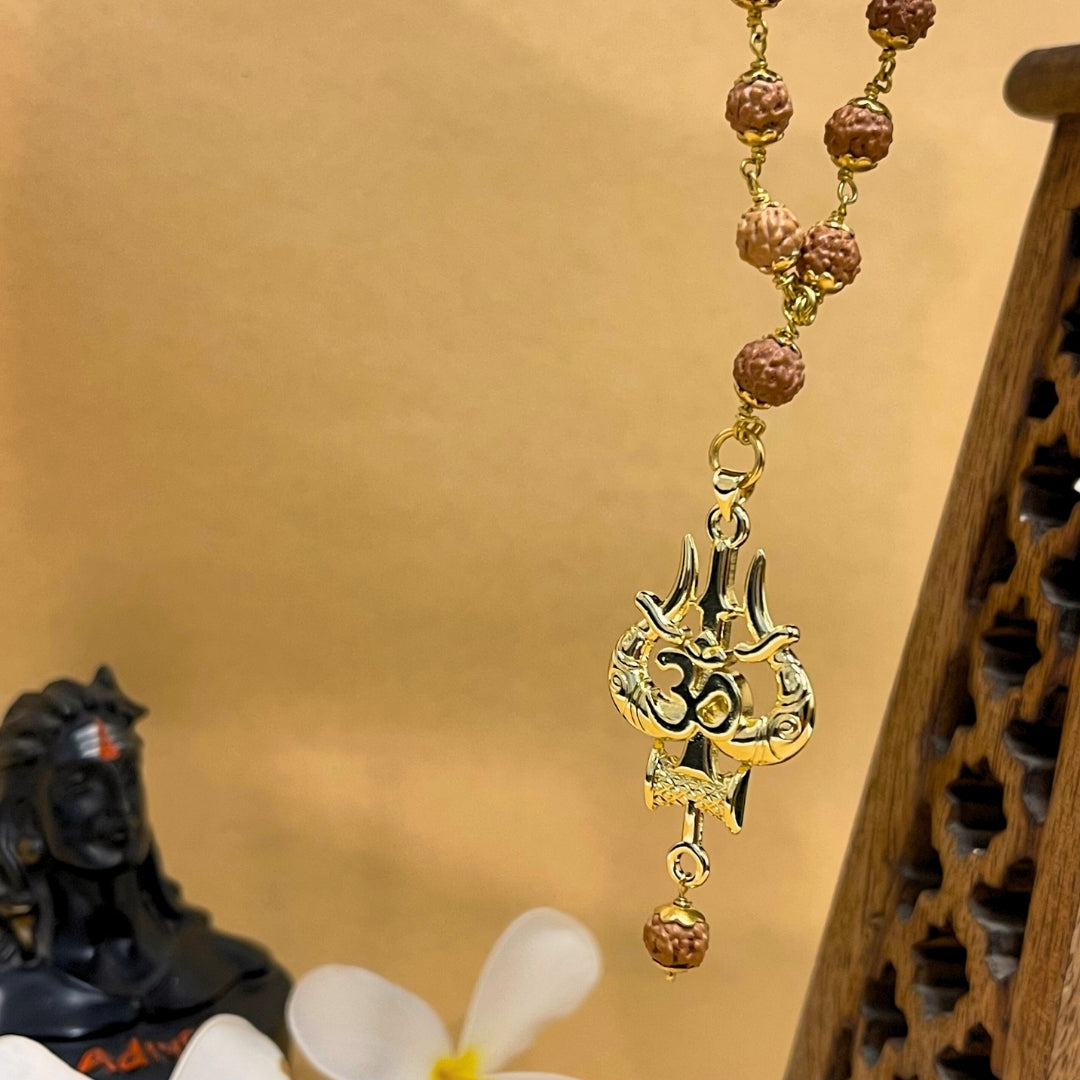 Mahakal Locket with Rudraksha Mala - Free Rudraksha Bracelet