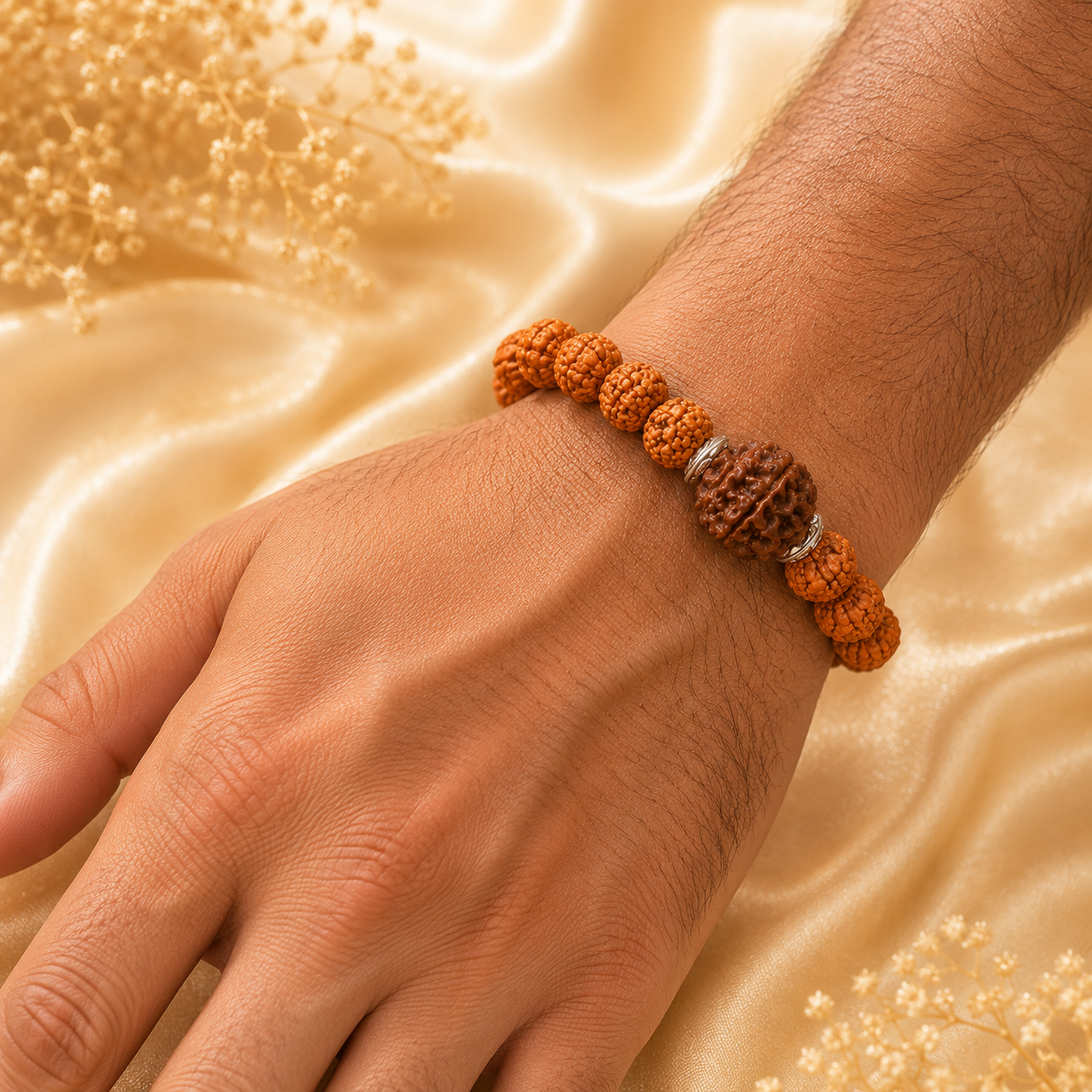 Authentic 5 Mukhi Rudraksha Bracelet (5 Mukhi Nepal Bead )