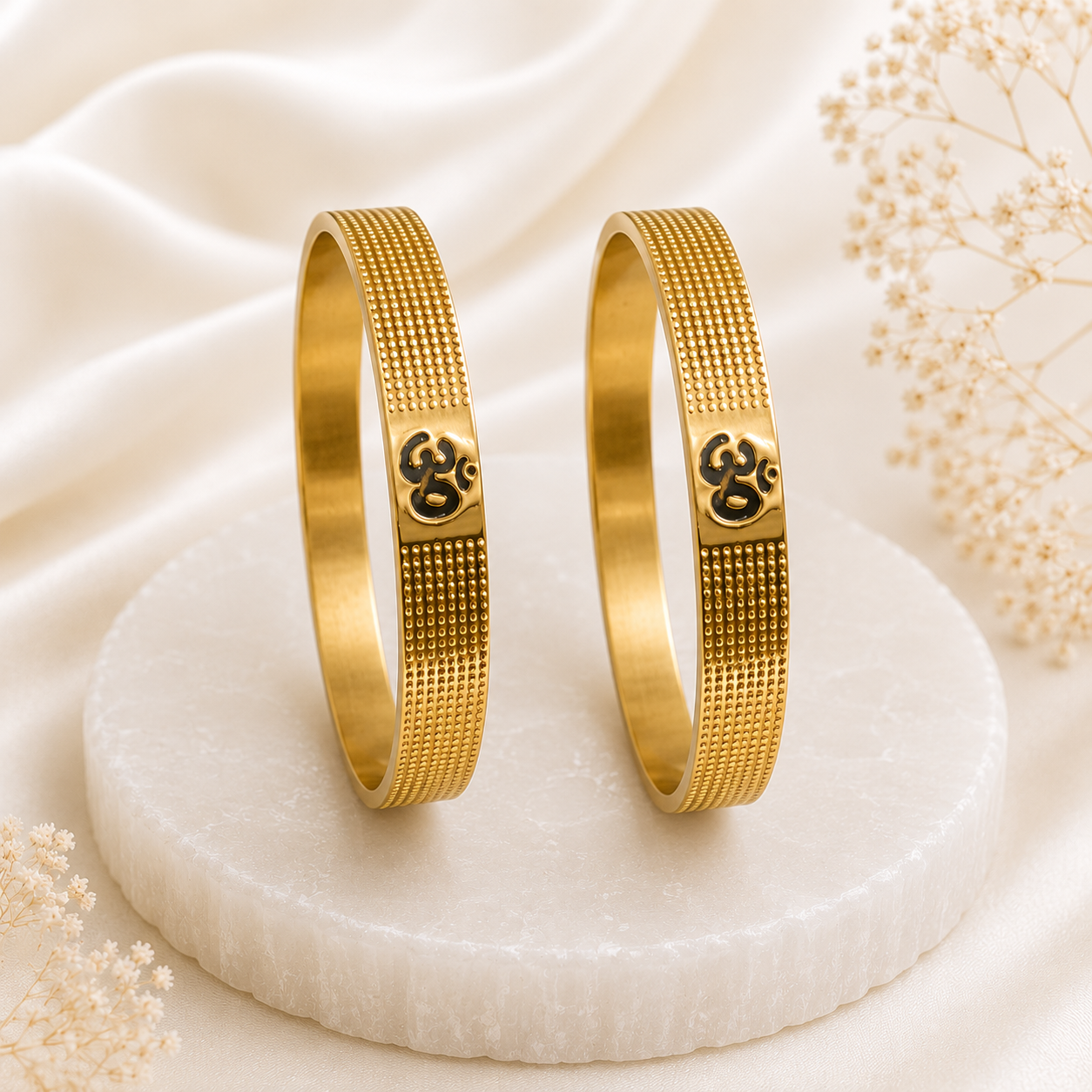 The Resilience Kada ( 18 K Gold Plated ) - Om3