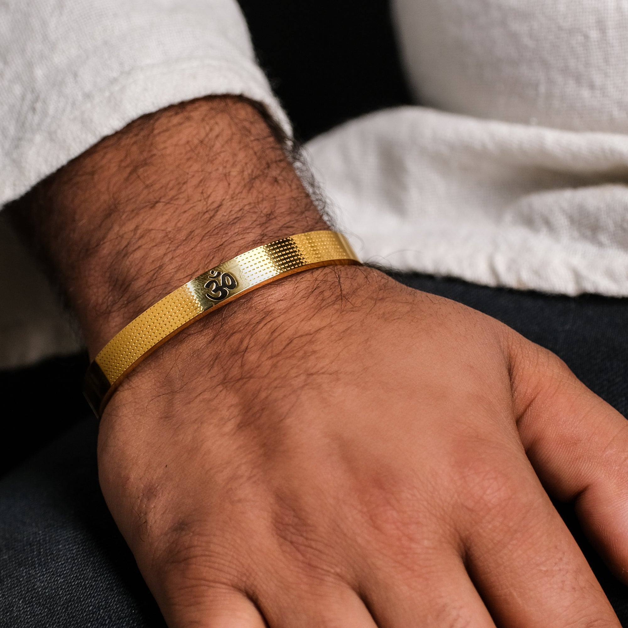 The Resilience Kada ( 18 K Gold Plated ) - Om3