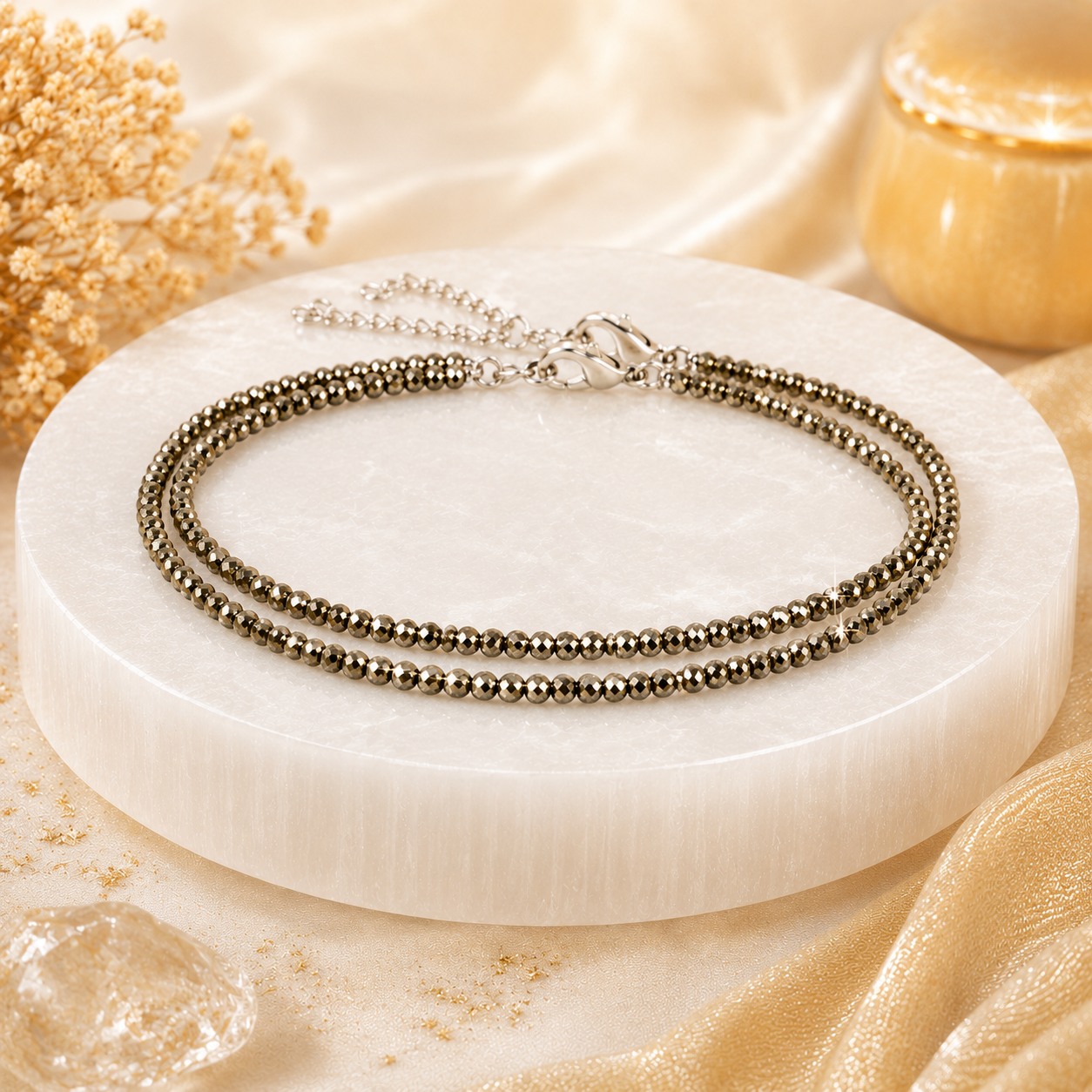 Raw Pyrite Anklet (Pack of 2)