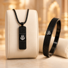 The Resilience Kada with Locket Combo - Black Titanium
