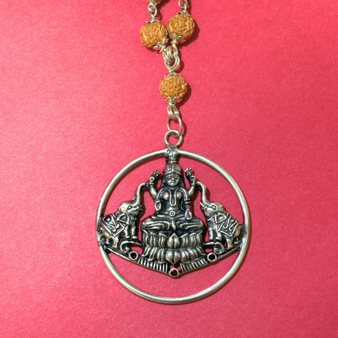 Gajalakshmi Rudraksha Mala - Free Rudraksha Bracelet