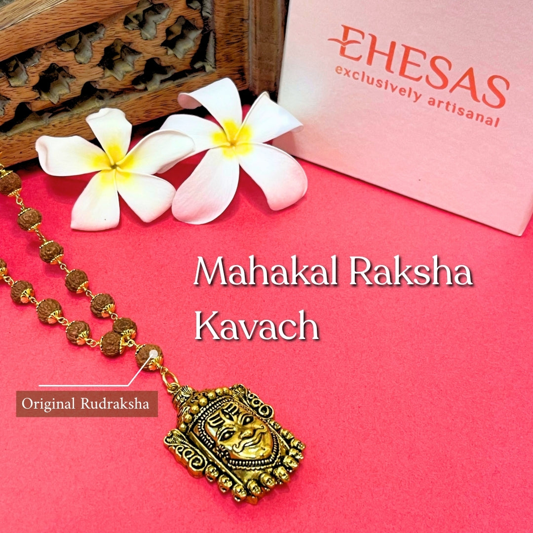 Mahakal Raksha Kavach(Gold Plated) - Free Rudraksha Bracelet