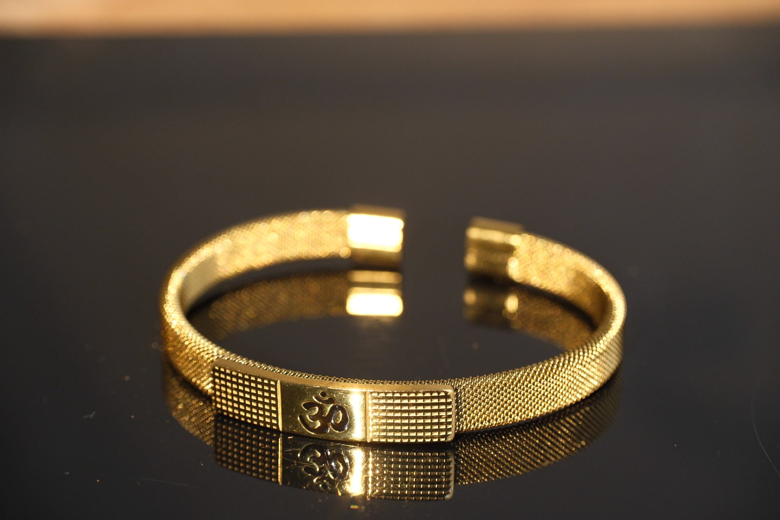 The Resilience Cuff 22k Gold Plated - Om 3