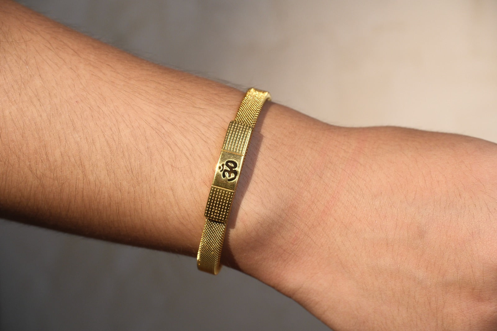 The Resilience Cuff 22k Gold Plated - Om 3