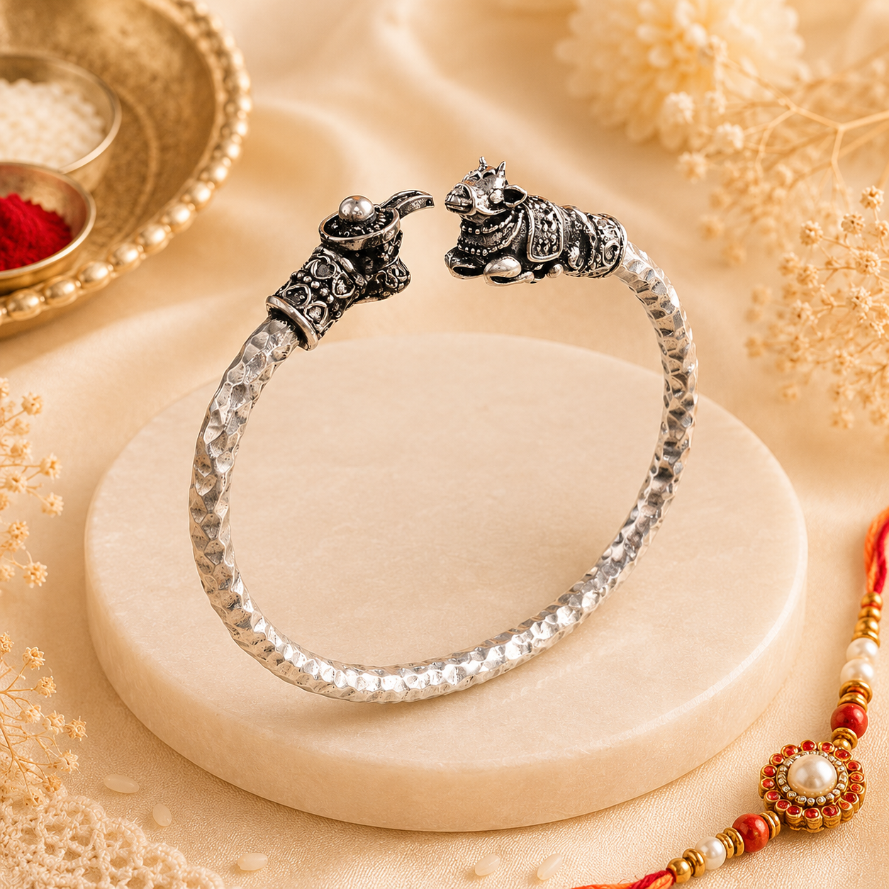 Shiv Nandi Kada (Remove all Obstacles) - Silver Plated