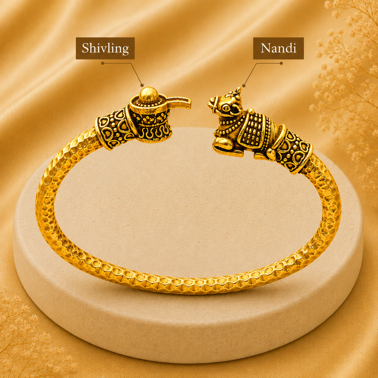 Shiv Nandi Kada (Remove all Obstacles) - Gold Plated