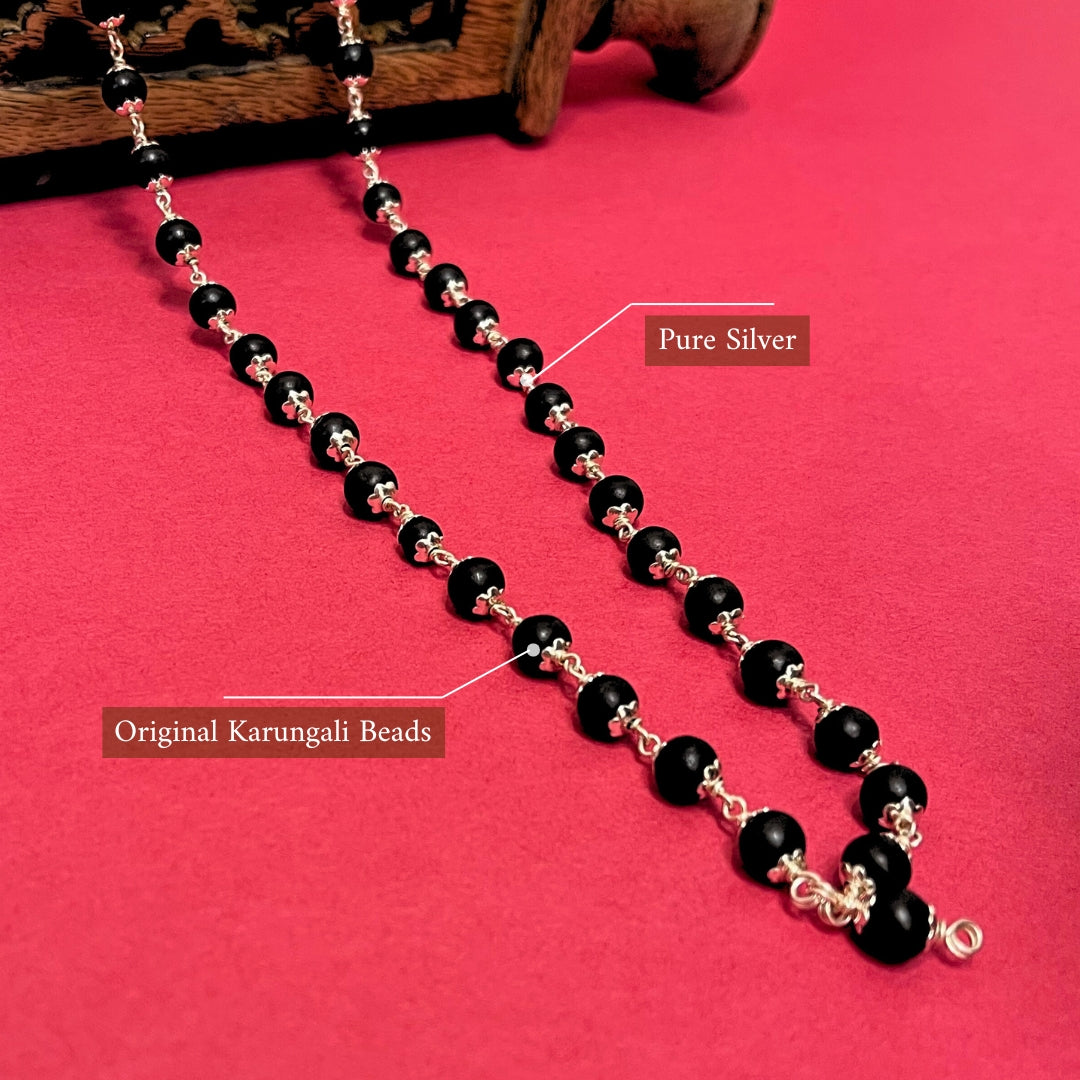 The Original Karungali Mala (In Pure Silver)