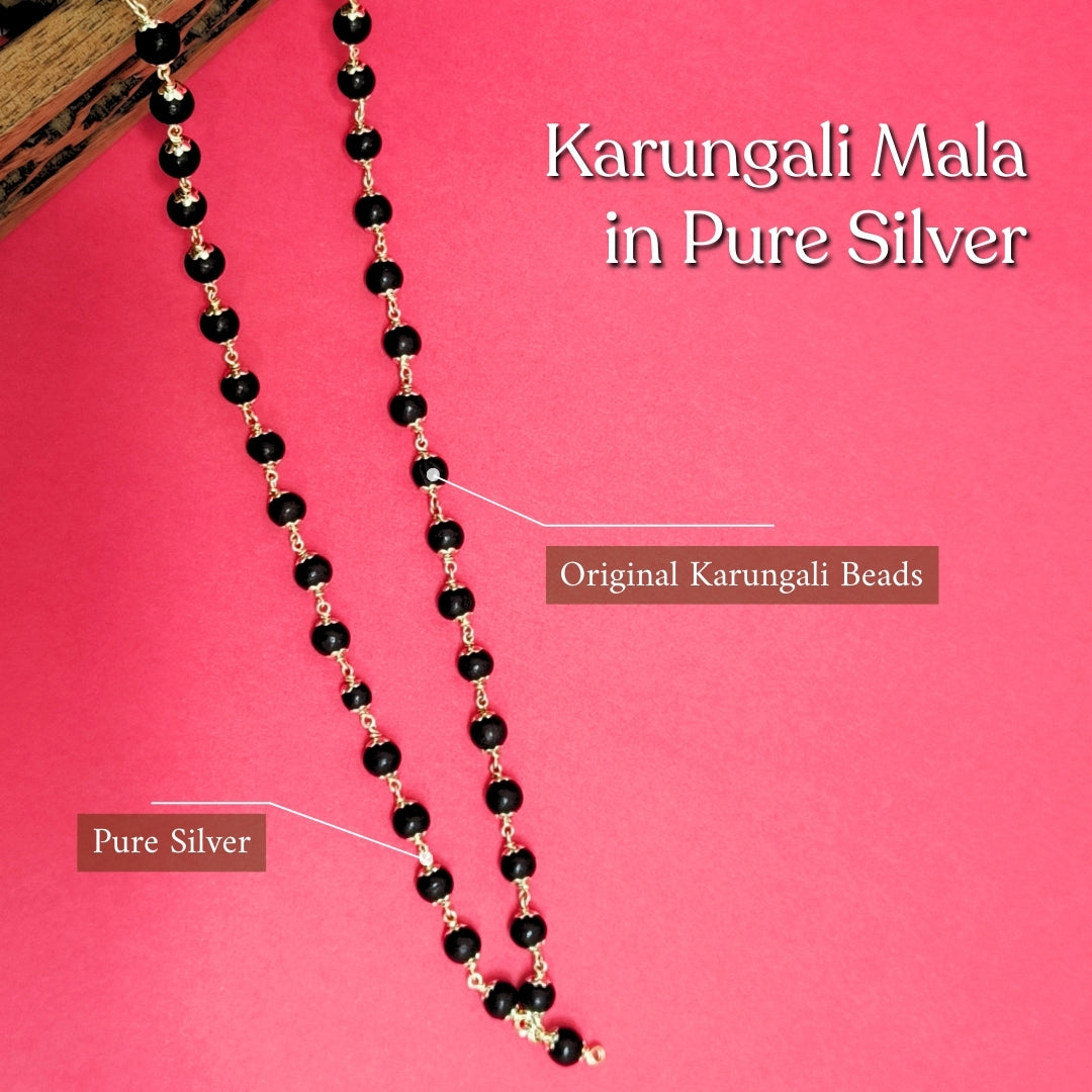 The Original Karungali Mala (In Pure Silver)