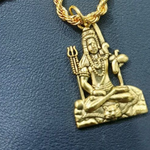 Golden Mahadev Locket with Trishul
