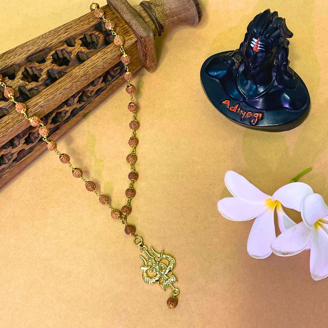 Mahakal Locket with Rudraksha Mala - Free Rudraksha Bracelet