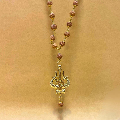 Mahakal Locket with Rudraksha Mala - Free Rudraksha Bracelet