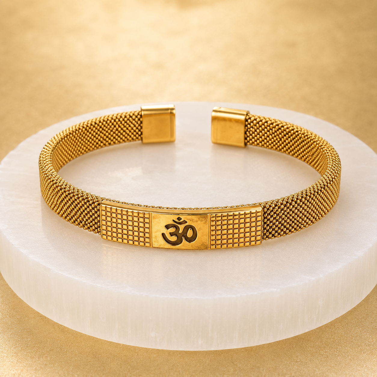 The Resilience Cuff 22k Gold Plated - Om 3