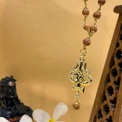 Mahakal Locket with Rudraksha Mala - Free Rudraksha Bracelet