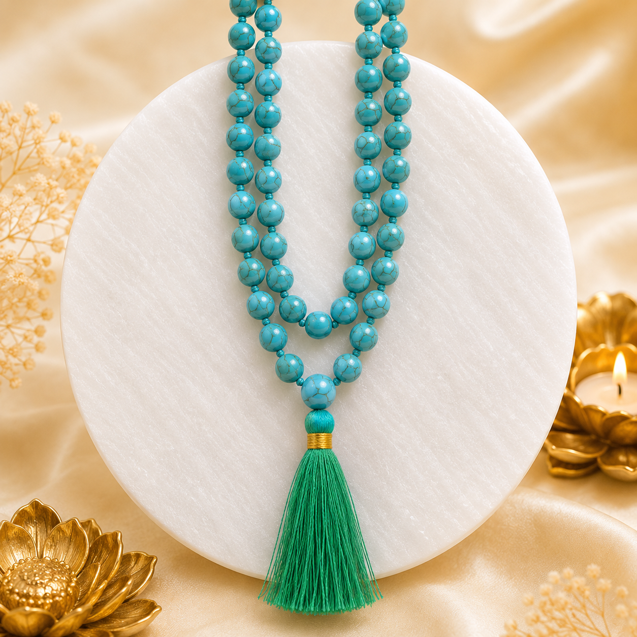 The Irani Firoza String ( Turquoise Stone )  108 Beads