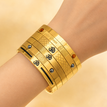 The Resilience Kada ( 18 K Gold Plated ) - Om2