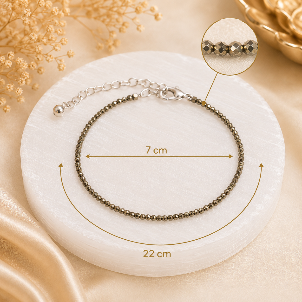 Raw Pyrite Anklet (Pack of 2)