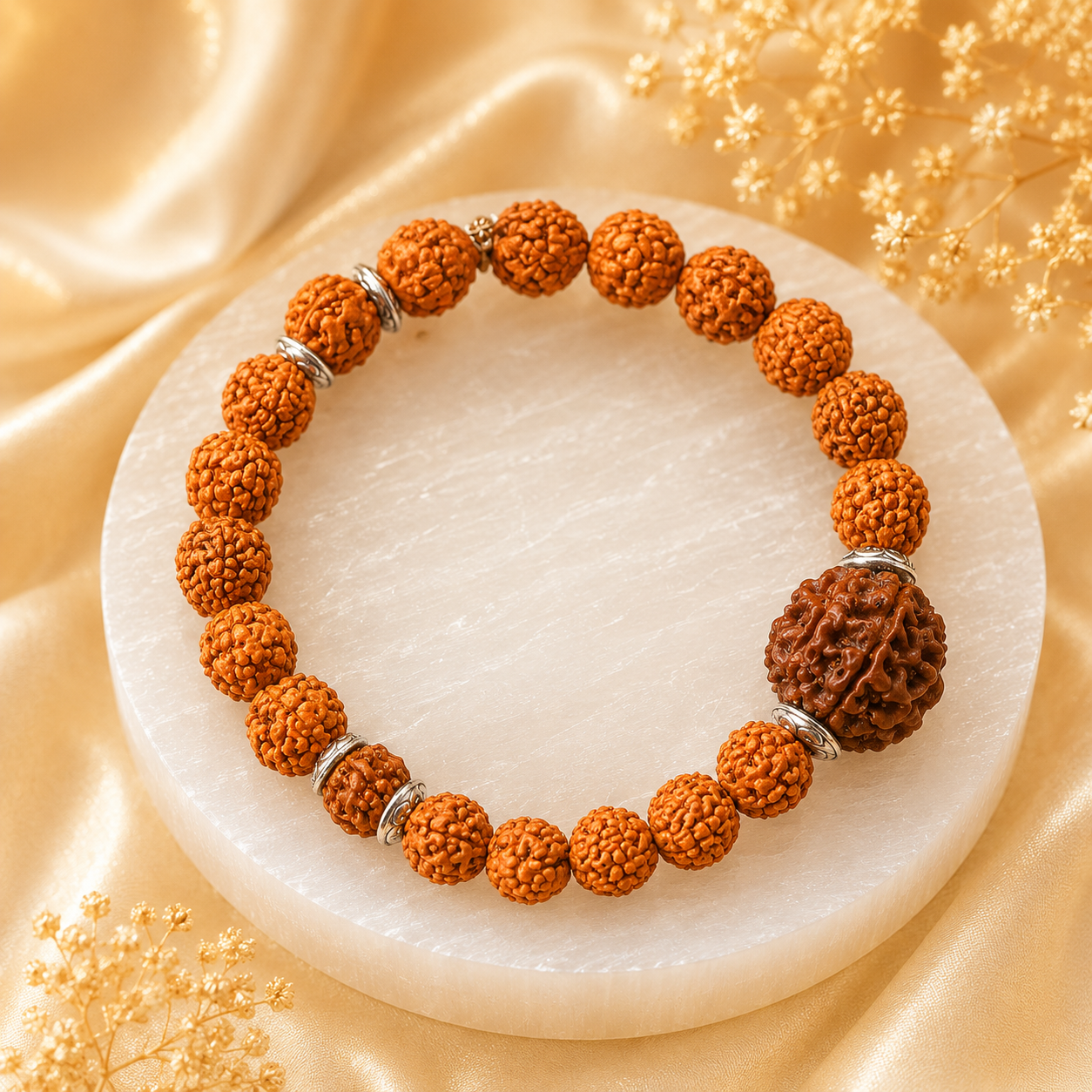 Authentic 5 Mukhi Rudraksha Bracelet (5 Mukhi Nepal Bead )