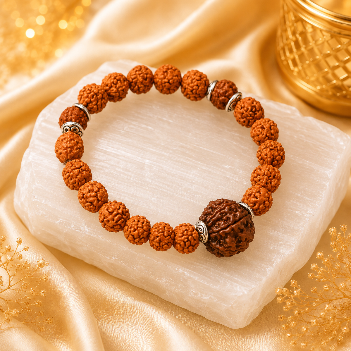 Authentic 5 Mukhi Rudraksha Bracelet (5 Mukhi Nepal Bead )