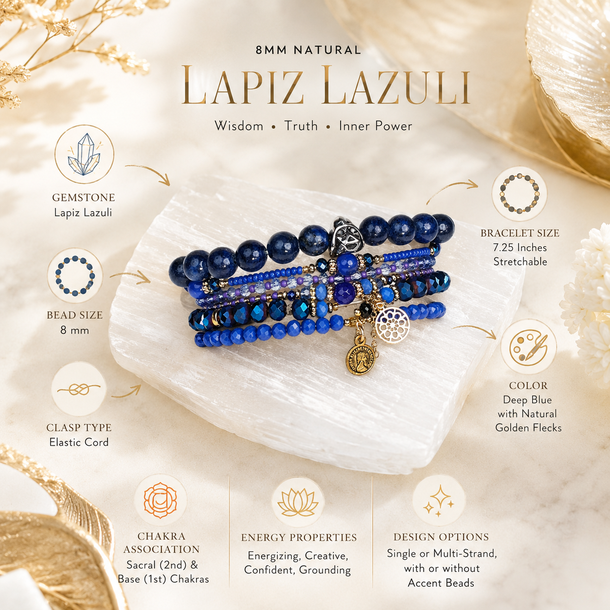Lapiz Lazuli ( Set of 6 Bracelets )