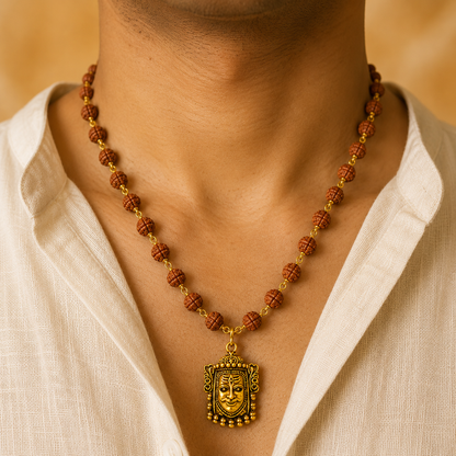 Mahakal Raksha Kavach(Gold Plated) - Free Rudraksha Bracelet
