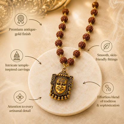 Mahakal Raksha Kavach(Gold Plated) - Free Rudraksha Bracelet