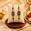 Pyrite Zibu Rakhi – Gemstone Edition ( PACK OF 2 )