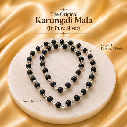 The Original Karungali Mala (In Pure Silver)