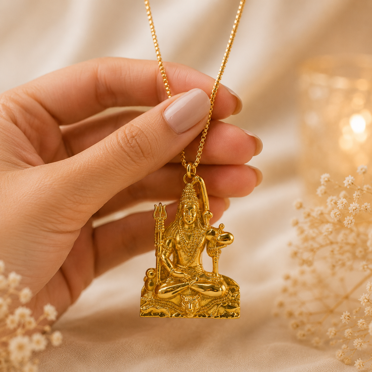 Golden Mahadev Locket