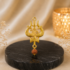 Golden Om Trishul Damru Pendant