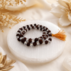 Natural Rudraksha And Diamond Cut Sphatik Mala