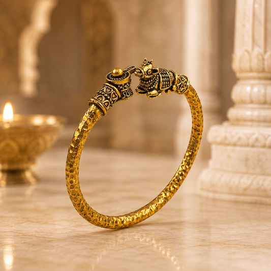 Shiv Nandi Kada - Gold Plated