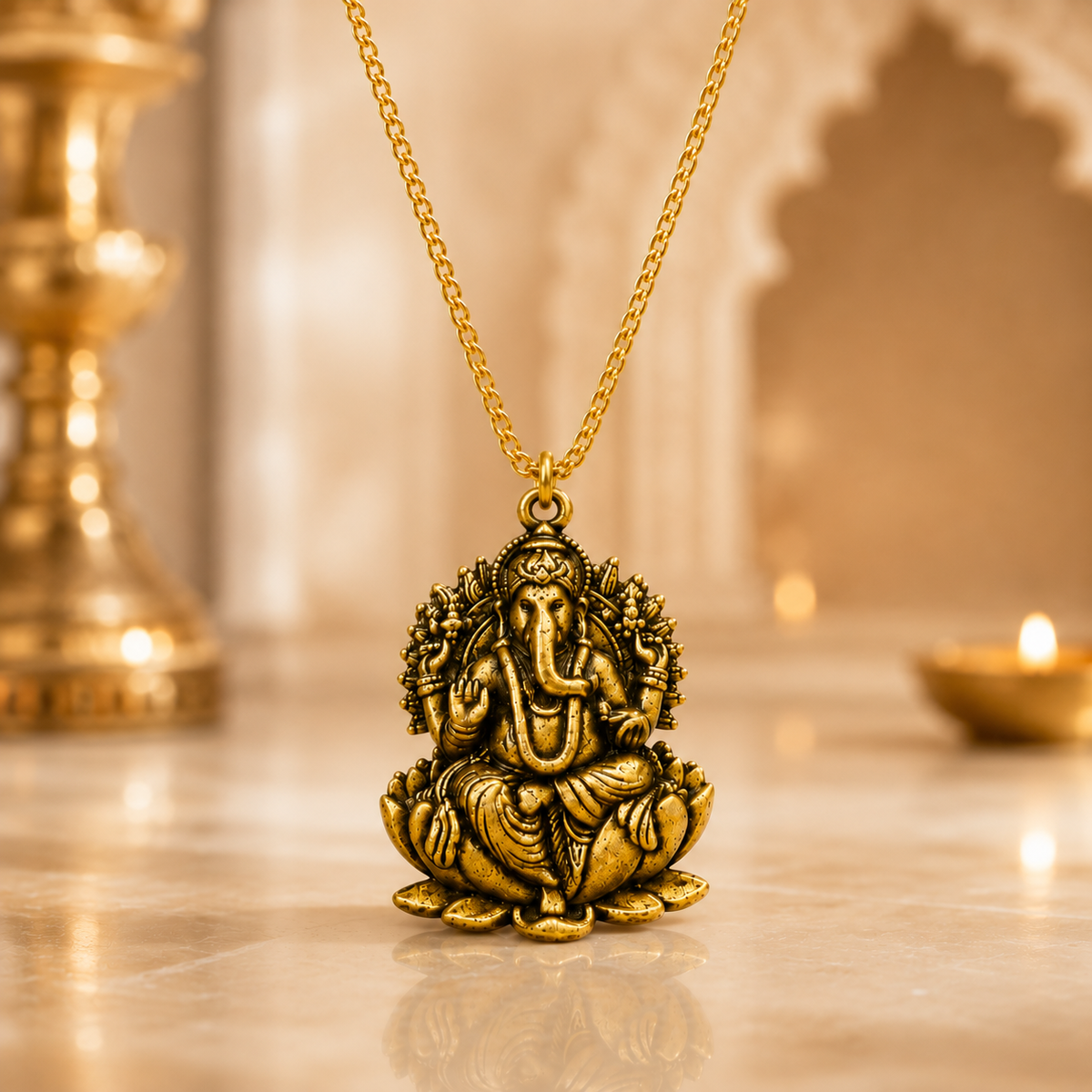 Ganesh Ji Locket with Chain
