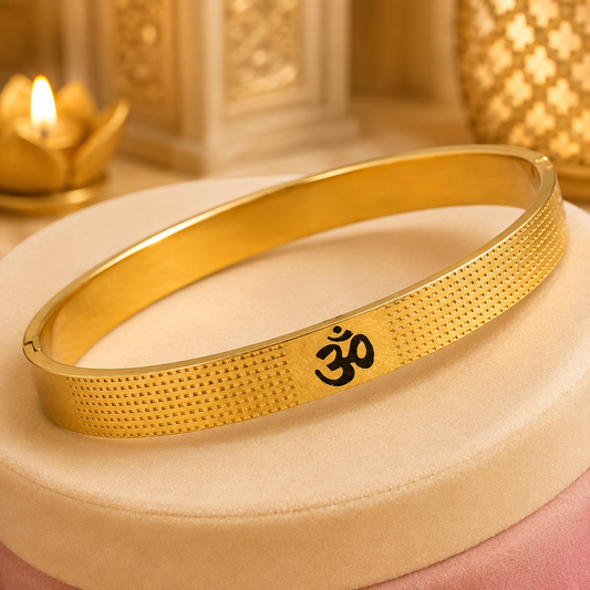 The Resilience Kada ( 18 K Gold Plated ) - Om3