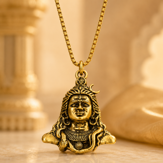 AdiYogi Locket with Chain (24K Gold Plated)