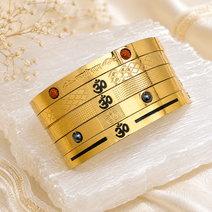 The Resilience Kada ( 18 K Gold Plated ) - Om3