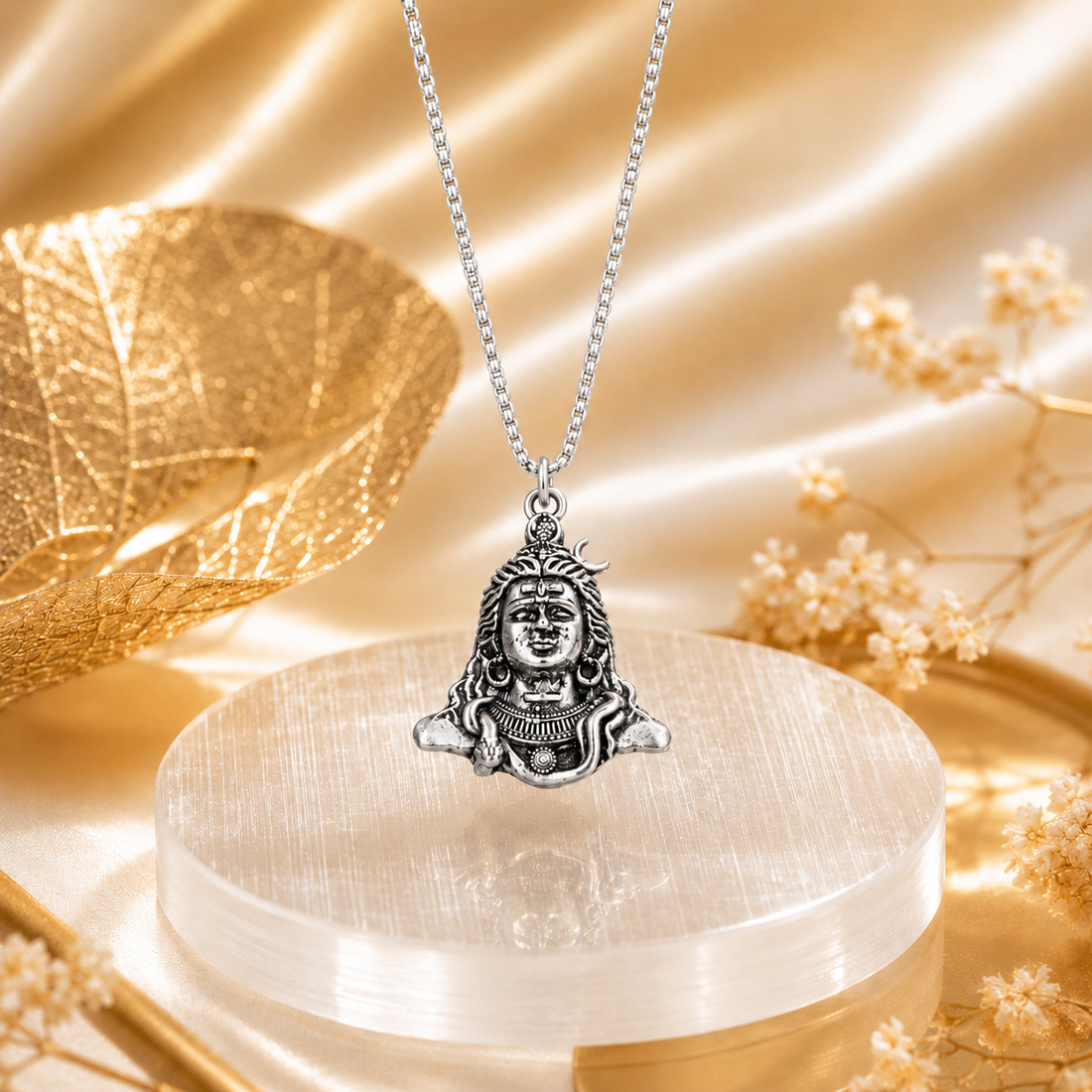 AdiYogi Locket with Chain - Free Rudraksha Bracelet
