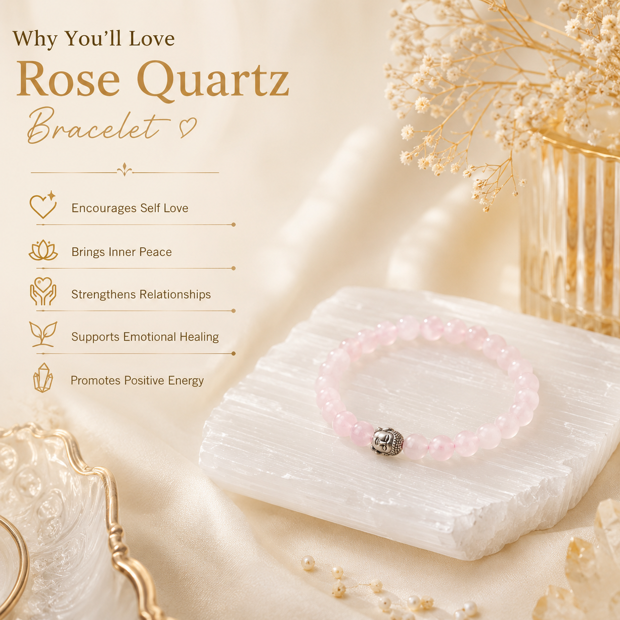 Rose Quarts Bracelet