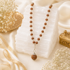 7 Mukhi Nepal Rudraksha Mala in Pure Silver