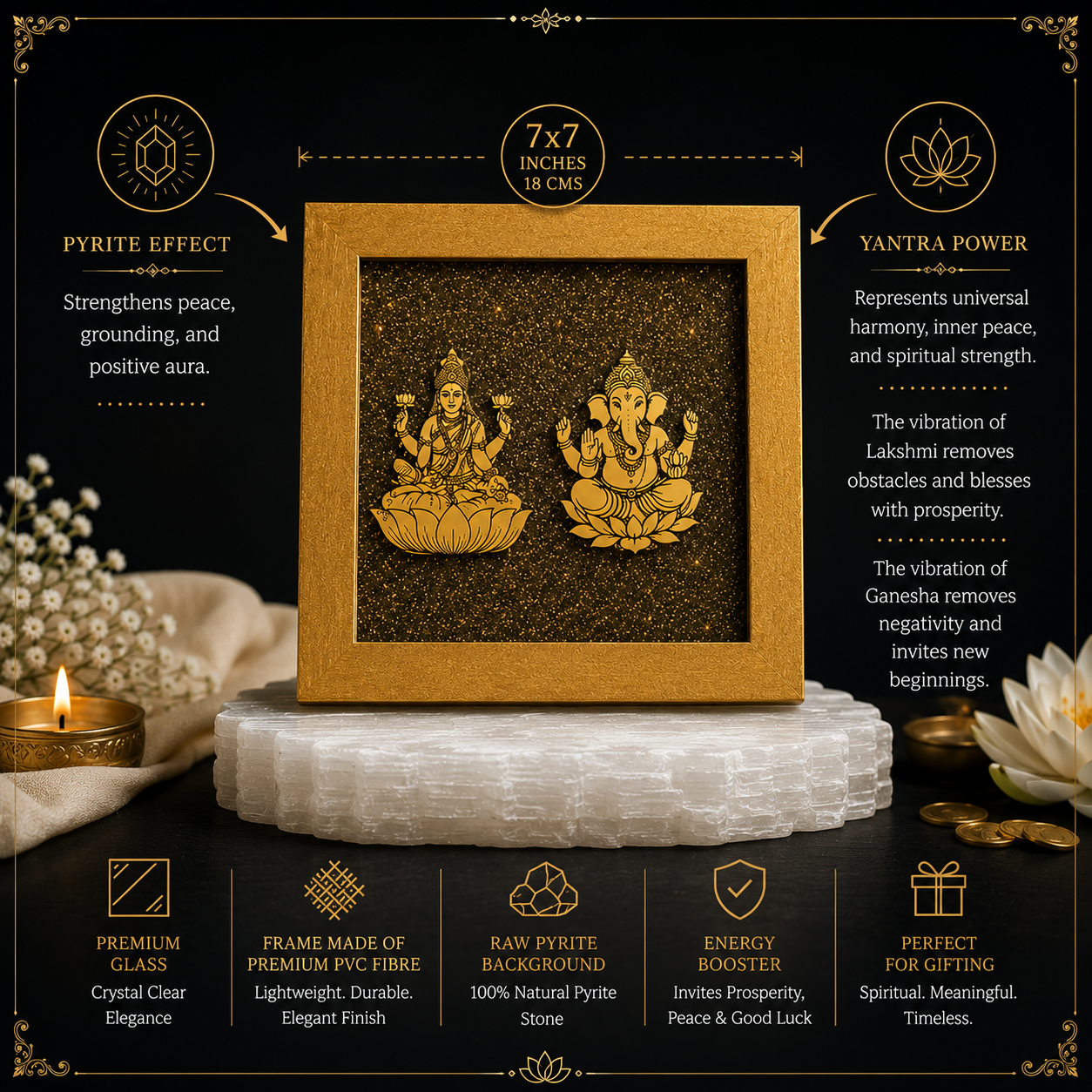 Ganesh Lakshmi Yantra - New beginnings Wealth &amp; Peace