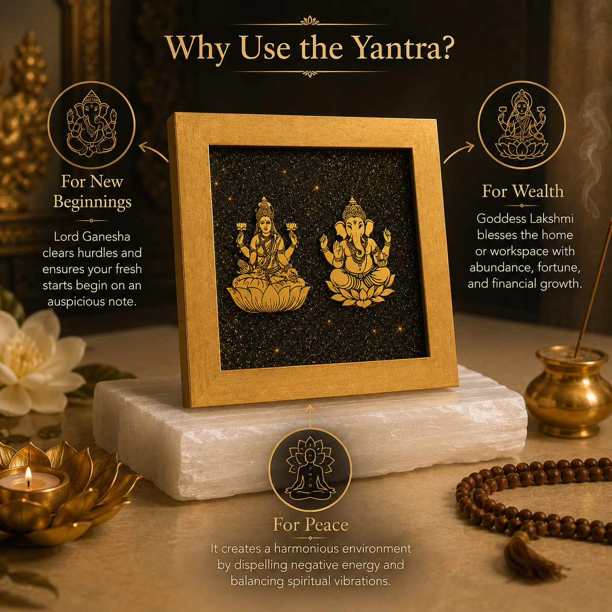 Ganesh Lakshmi Yantra - New beginnings Wealth &amp; Peace