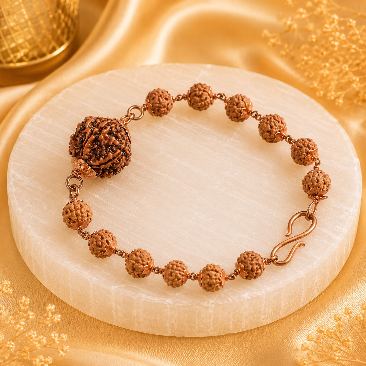 Copper Rudraksha Bracelet ( 5 Mukhi )