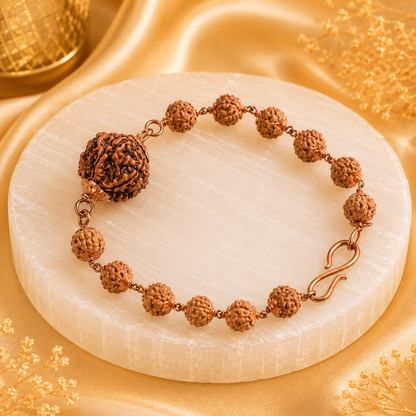 Copper Rudraksha Bracelet ( 5 Mukhi ) Buy 1 Get 1 Free