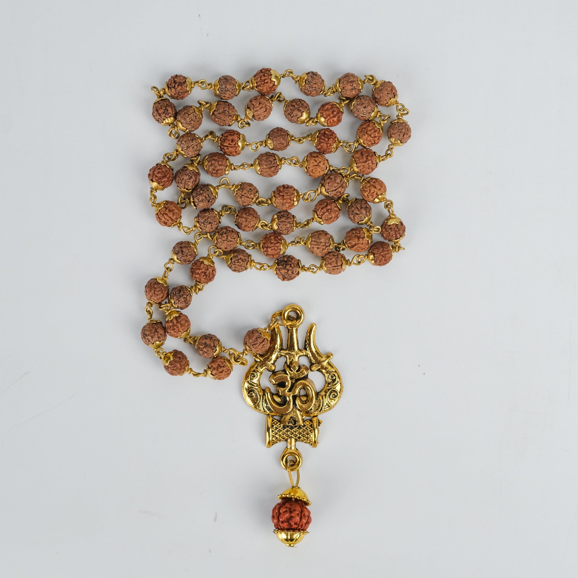 Mahakal Locket with Rudraksha Mala - Free Rudraksha Bracelet