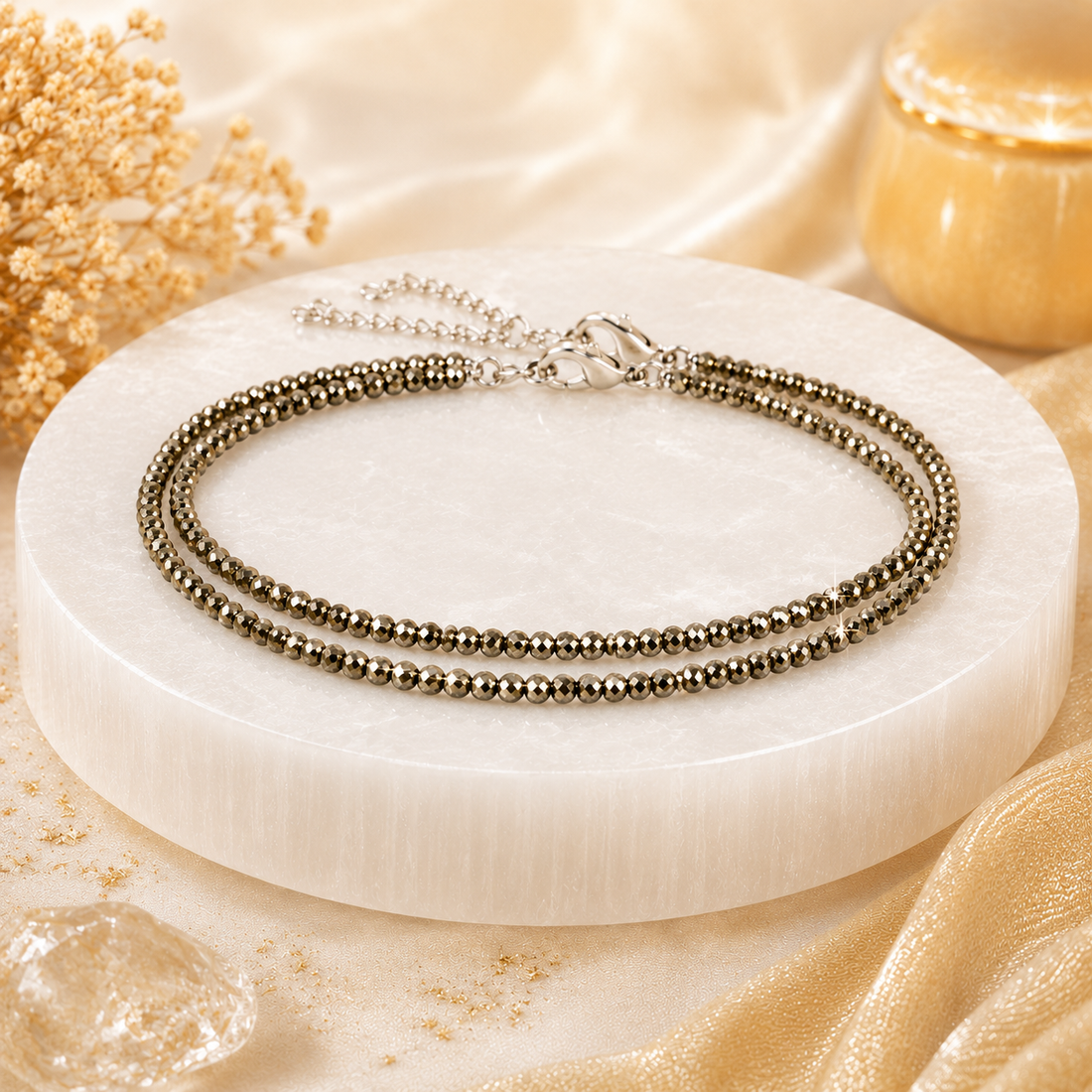 Raw Pyrite Anklet (Pack of 2)