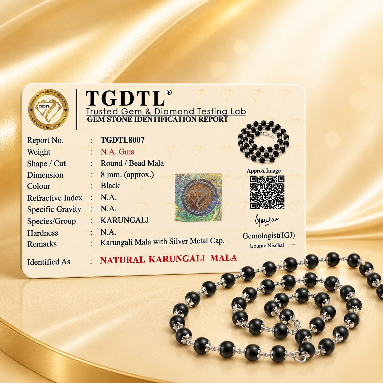 The Original Karungali Mala (In Pure Silver)