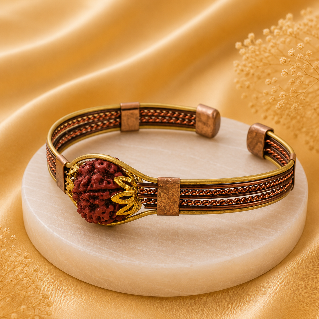 Mahalakshmi Rudraksha Kada ( Free Rudraksha Bracelet )